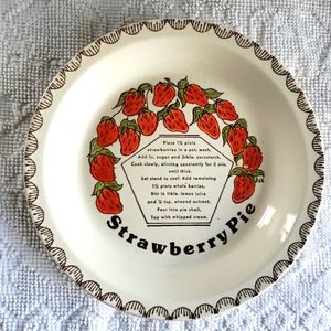 Vintage 70s Strawberry Pie Recipe Tray Dis…